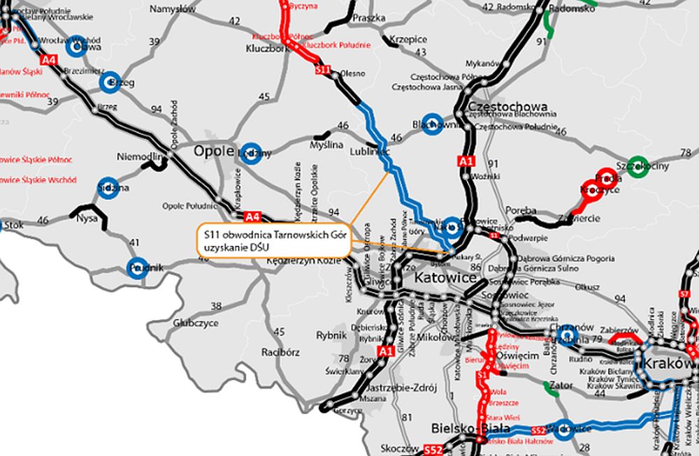 Droga S11 z decyzją środowiskową. Finał trasy przewidziano w Piekarach Śląskich
