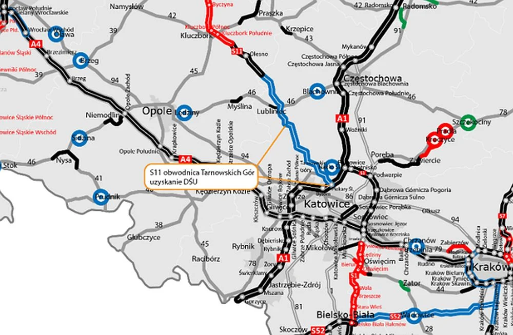 Droga S11 z decyzją środowiskową. Finał trasy przewidziano w Piekarach Śląskich