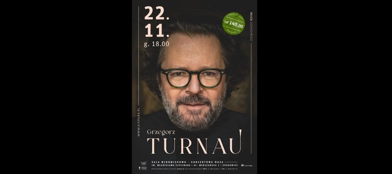 Grzegorz Turnau wystąpi w Sosnowcu – wielki koncert w MUZIE już 22 listopada