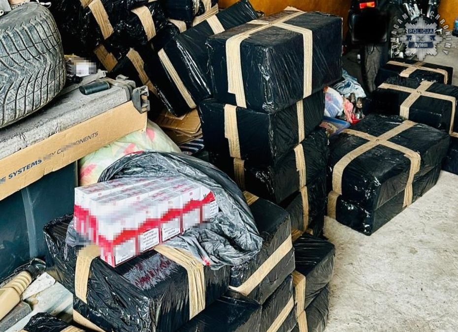 Ponad 120 kg nielegalnego tytoniu w piwnicy. 33-latek wpadł w Bytomiu