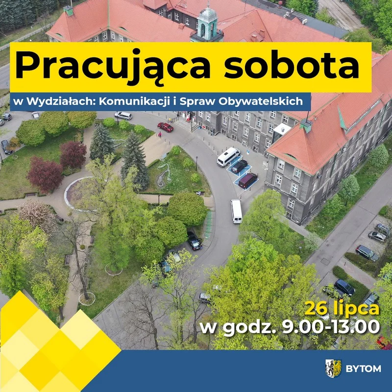 Pracujące soboty w Urzędzie Miejskim Bytom – sprawdź, co załatwisz 26 lipca