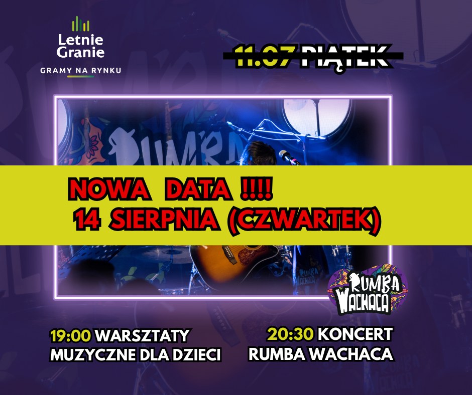 Letnie Granie 2025 w Mikołowie. Koncert Rumba Wachaca z nową datą