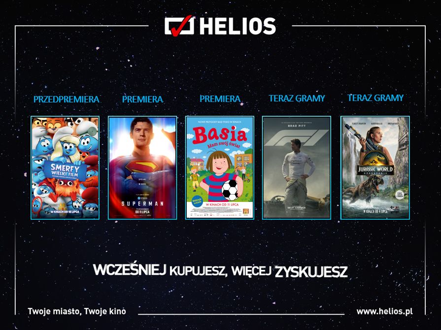 Helios zaprasza na lipcowe hity na wielkim ekranie!