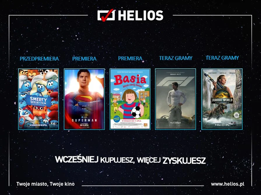 Helios zaprasza na lipcowe hity na wielkim ekranie!