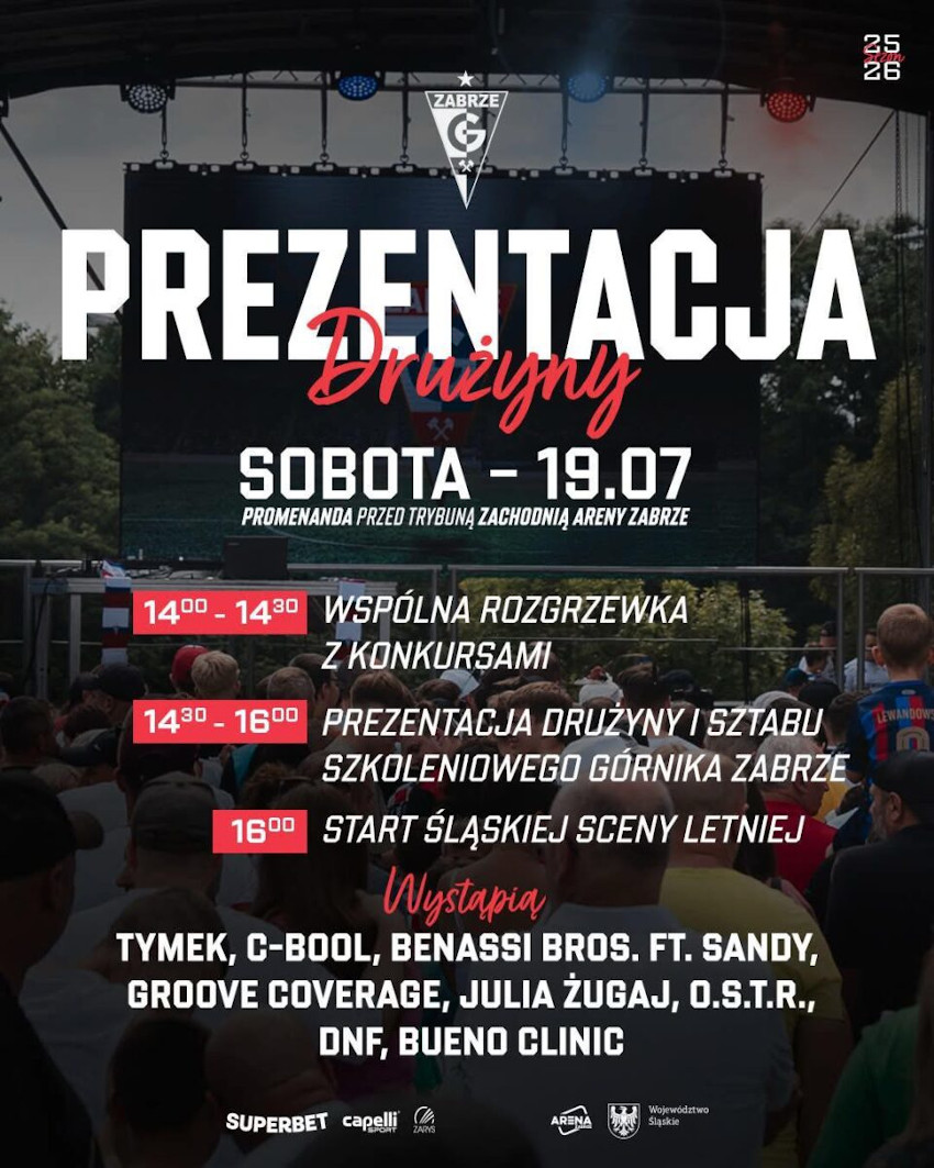 Śląska Scena Letnia – muzyczne emocje i prezentacja Górnika Zabrze
