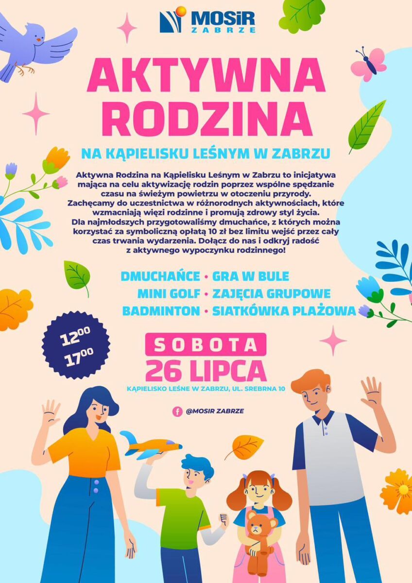 "Aktywna Rodzina" – wyjątkowy festyn na Kąpielisku Leśnym w Zabrzu