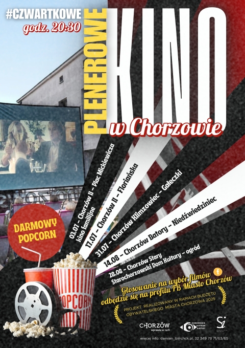 Czwartkowe kino plenerowe w Chorzowie. Sprawdź harmonogram projekcji