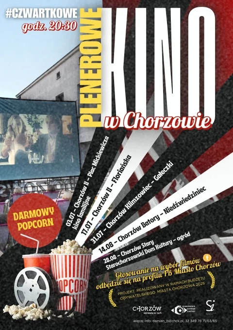 Czwartkowe kino plenerowe w Chorzowie. Sprawdź harmonogram projekcji