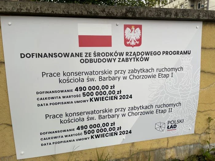 Zakończono prace konserwatorskie w kościele św. Barbary w Chorzowie