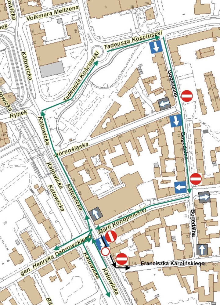 Chorzów: nowa organizacja ruchu już obowiązuje
