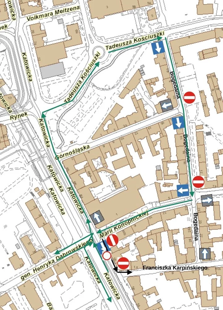 Chorzów: nowa organizacja ruchu już obowiązuje