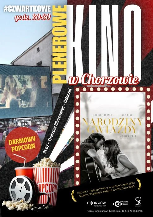 Kino plenerowe w Chorzowie już dziś! Zobaczymy "Narodziny gwiazdy"