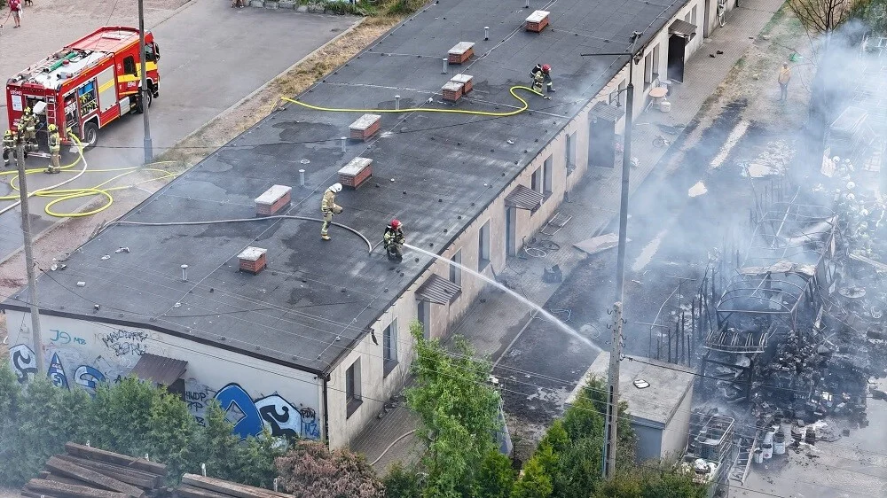 Groźny pożar przy ul. Kolejowej w Żorach. Ewakuowano 20 osób