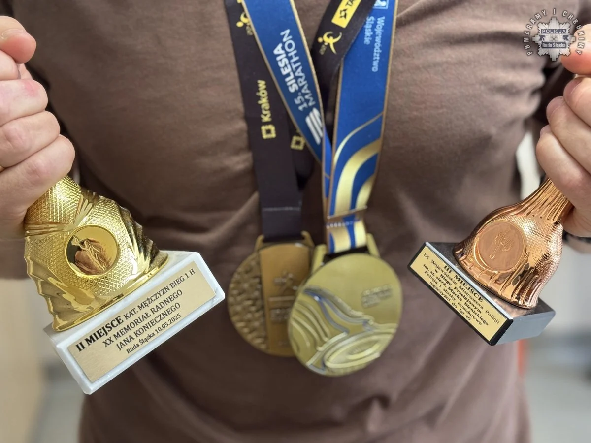 Policjant z rudzkiej komendy na podium VIII Rudzkiego Półmaratonu Industrialnego