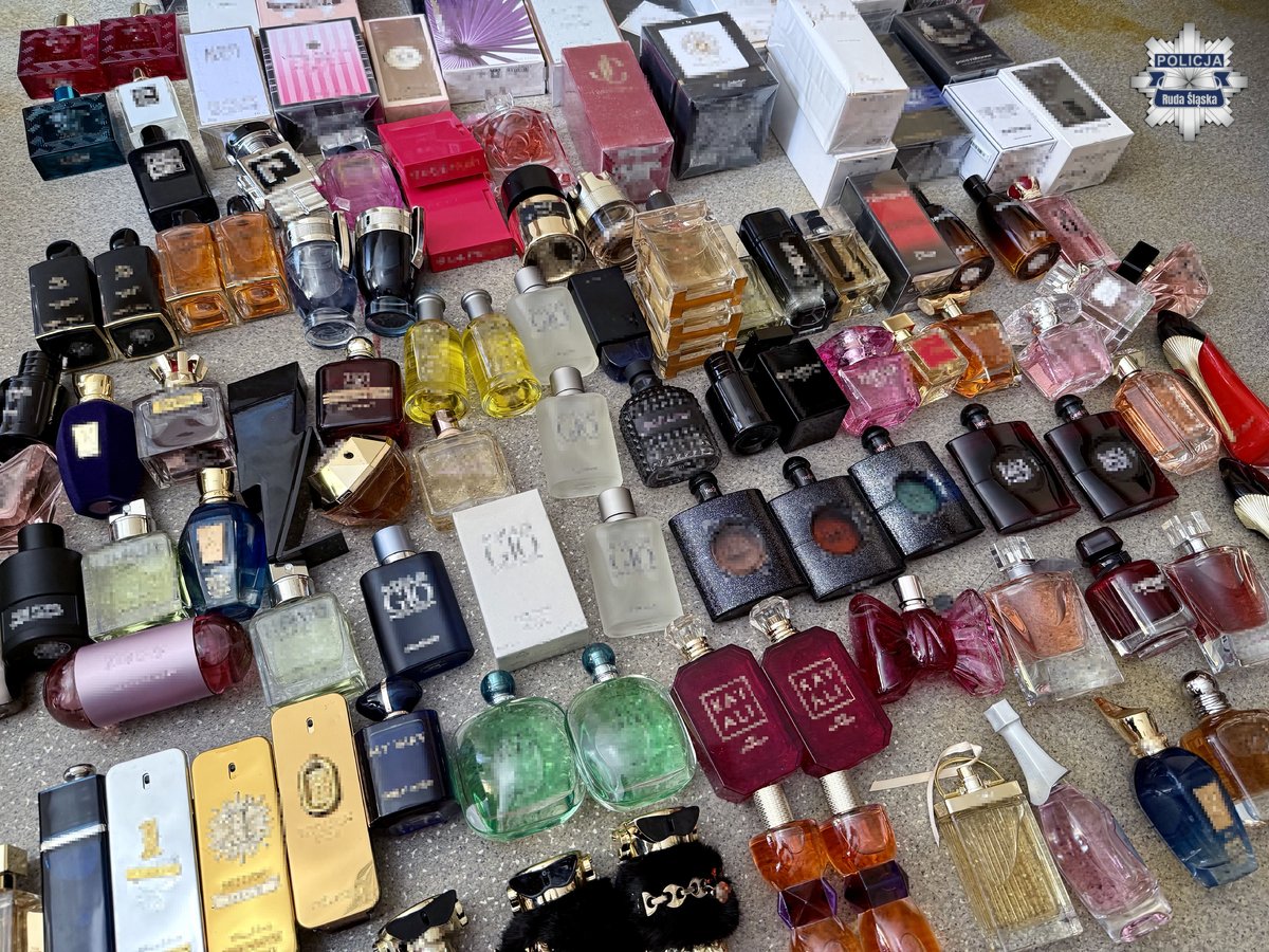 Podróbki perfum na targowisku w Rudzie Śląskiej. Policja wkroczyła do akcji