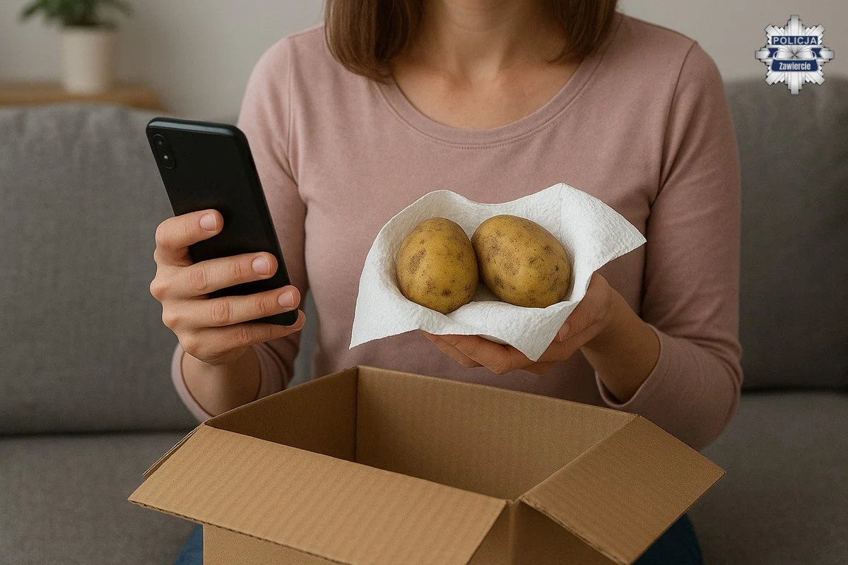 Zamiast smartfona dostała... ziemniaki. Policja ostrzega przed oszustami