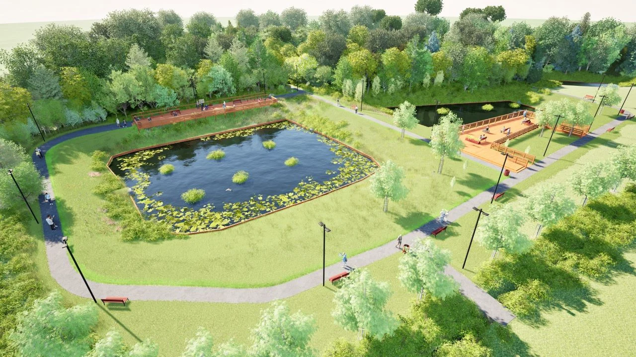 Rekultywacja terenów poprzemysłowych i stawów w Łaziskach Górnych z dofinansowaniem