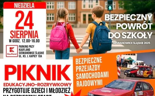 Piknik "Bezpieczny powrót do szkoły" w Siemianowicach