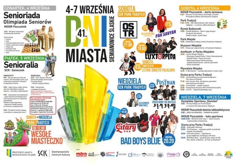 Siemianowice Śląskie: Przeżyj 41. Dni miasta – koncerty, wydarzenia i atrakcje