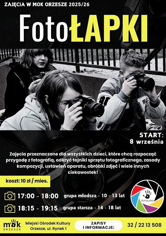 Zajęcia fotograficzne w MOK Orzesze – dołącz do Grupy Fotołapki!