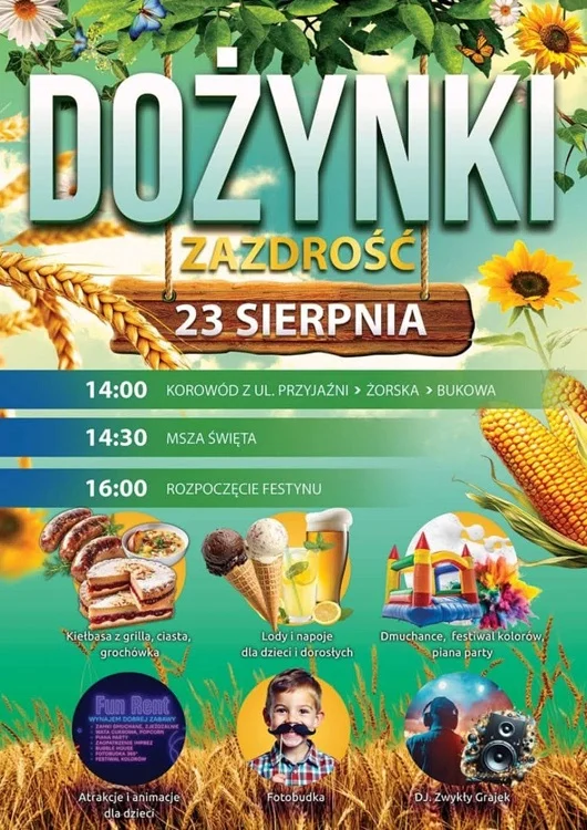 Wspólne świętowanie na Dożynkach w Zazdrości i Zawadzie – nie możesz tego przegapić!