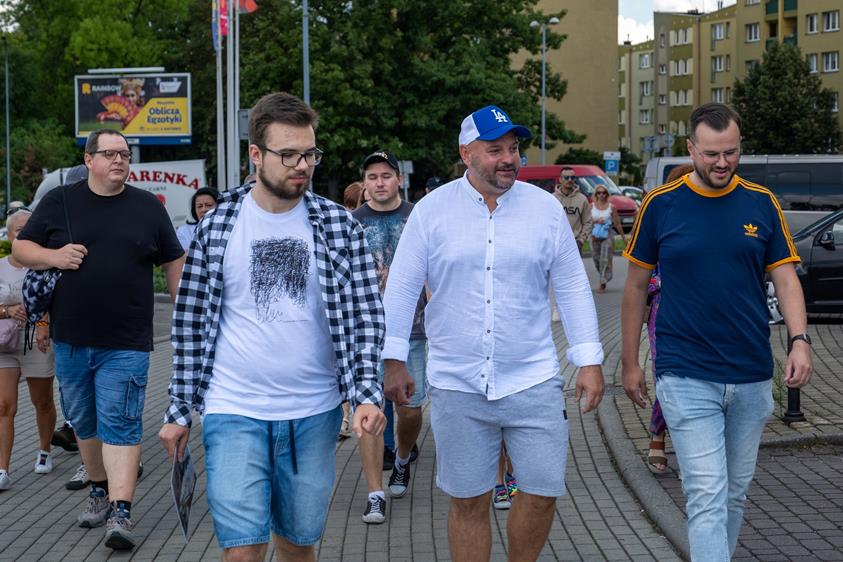 Zwiedzanie Stadionu Zimowego z Michałem Belicą / fot. Grzegorz Krzysztofik Fotografia, Muzeum Miejskie w Tychach