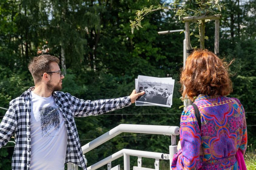 Zwiedzanie Stadionu Zimowego z Michałem Belicą / fot. Grzegorz Krzysztofik Fotografia, Muzeum Miejskie w Tychach