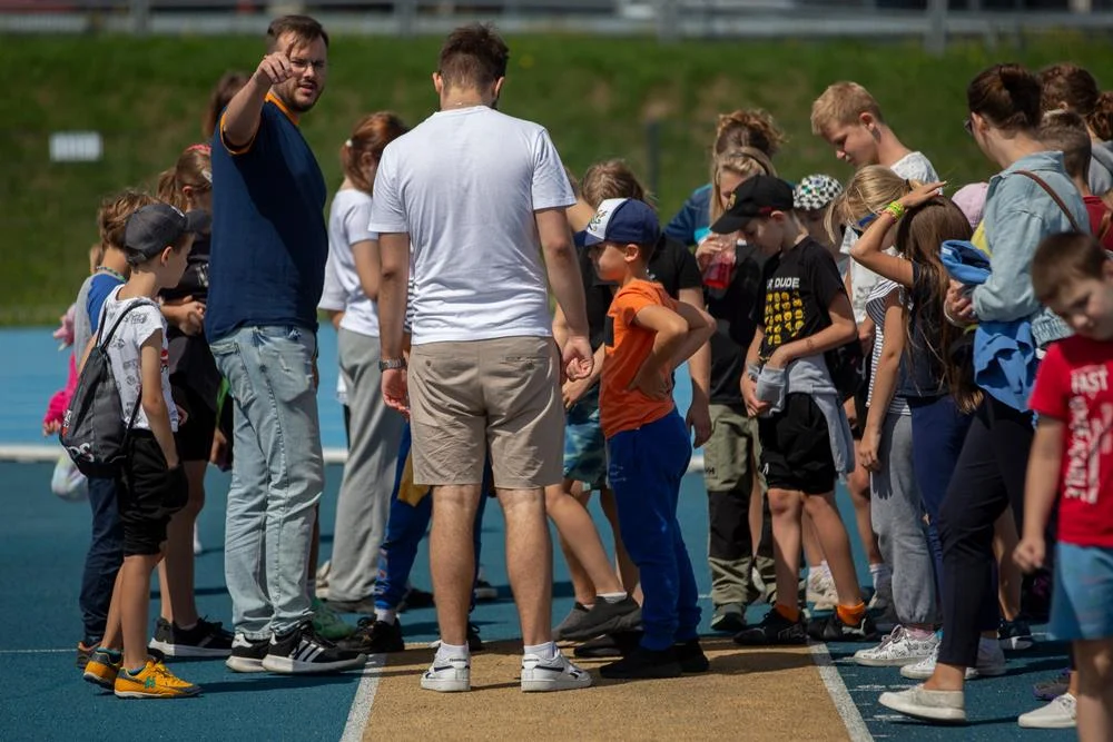 Zwiedzanie Stadionu Lekkoatletycznego w Tychach / fot. Artur Pławski, Muzeum Miejskie w Tychach