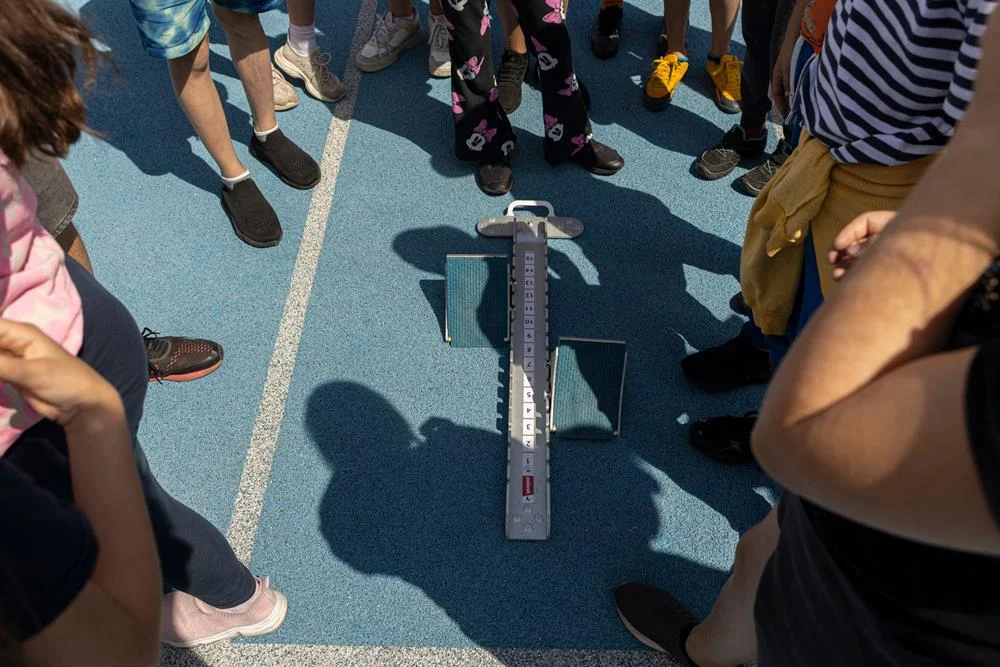 Zwiedzanie Stadionu Lekkoatletycznego w Tychach / fot. Artur Pławski, Muzeum Miejskie w Tychach