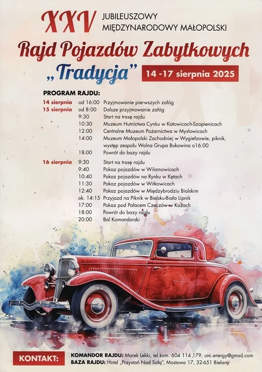 Zabytkowe Pojazdy w Mysłowicach – Rajd Tradycja już 15 sierpnia!