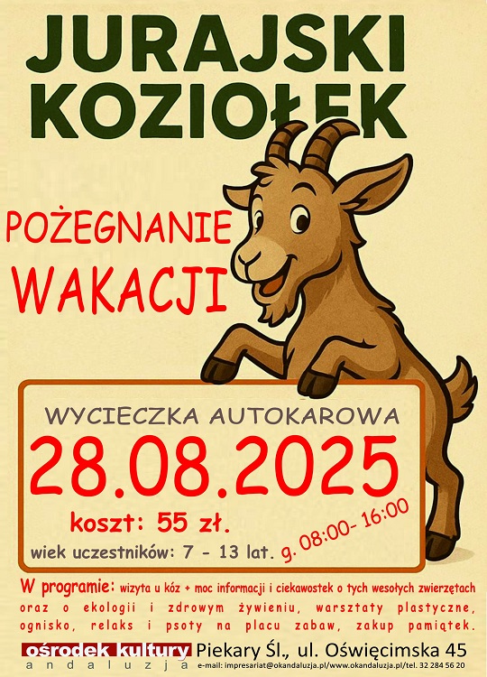 Wycieczka autokarowa do Parku Jurajski Koziołek – wyjątkowe pożegnanie wakacji