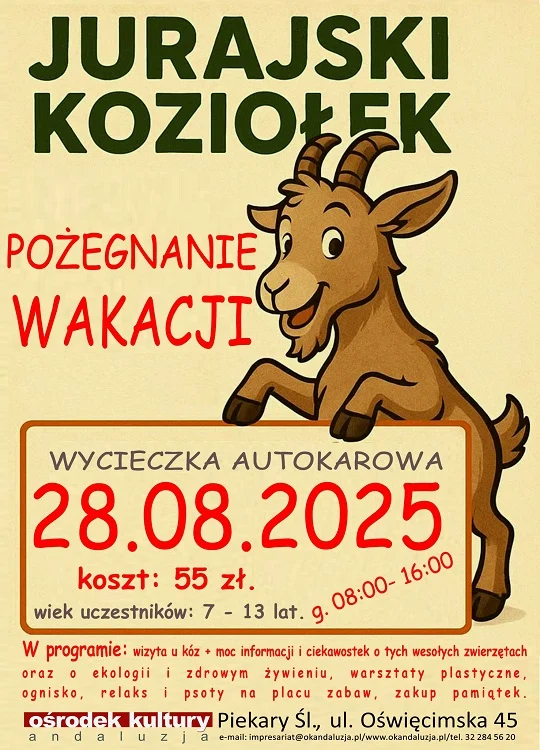 Wycieczka autokarowa do Parku Jurajski Koziołek – wyjątkowe pożegnanie wakacji