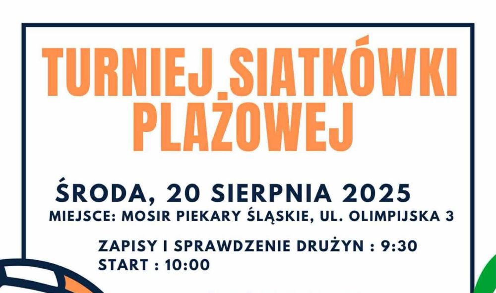 Młodzieżowa Rada Miasta zaprasza na Turniej Siatkówki Plażowej w Piekarach!
