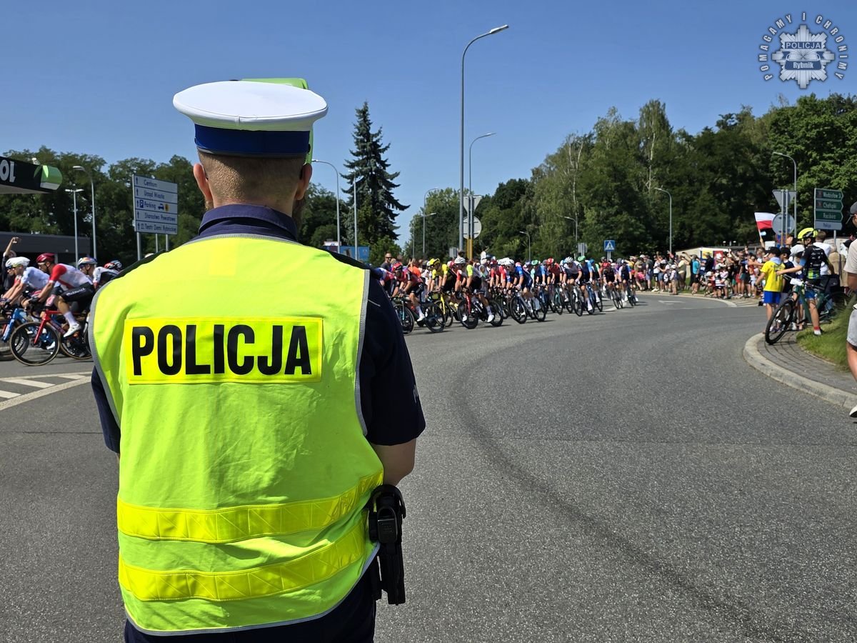 Policja i służby mundurowe zabezpieczyły IV etap Tour de Pologne w Rybniku