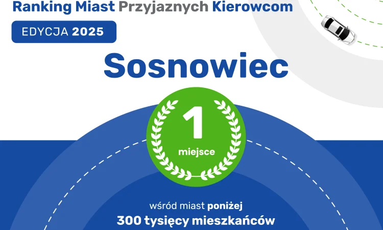 Sosnowiec po raz trzeci wygrywa w rankingu miast przyjaznych kierowcom!
