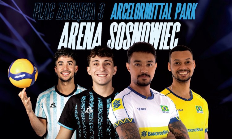 Siatkarskie potęgi zagrają w Sosnowcu! Mecz towarzyski Brazylia – Argentyna już 2 września