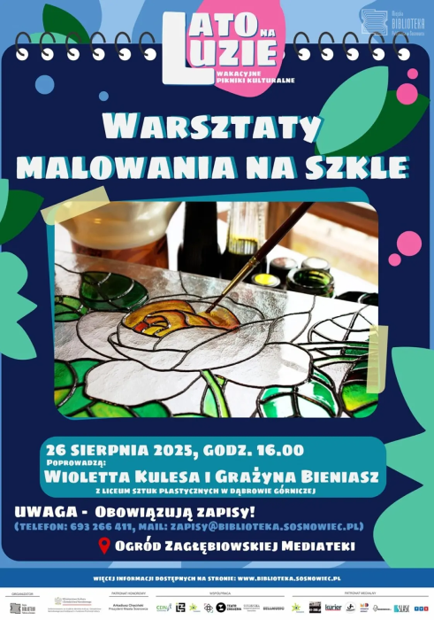Warsztaty malowania na szkle w Sosnowcu. Zajęcia z artystkami już 26 sierpnia
