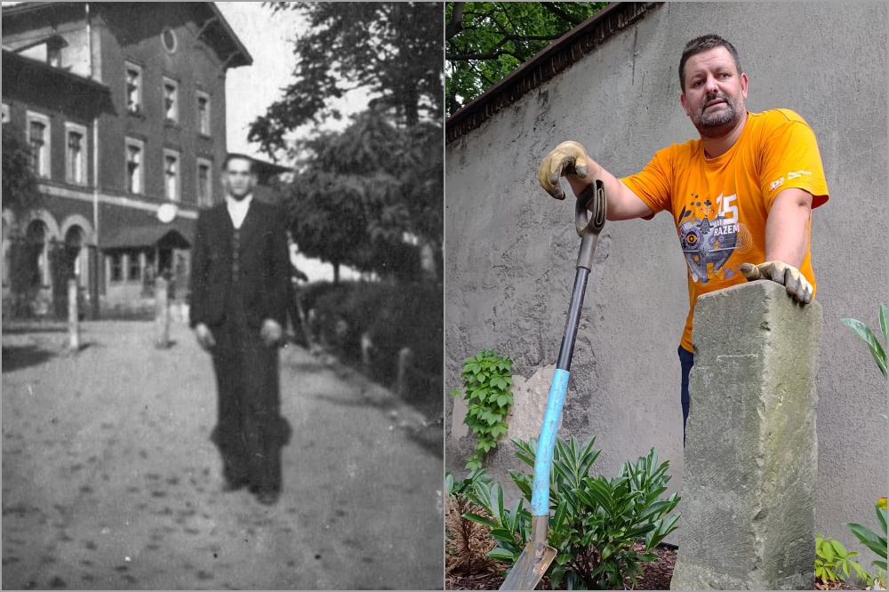 Odkrycie podczas remontu w Mikołowie – kamienny słupek stanął w ogrodzie muzeum
