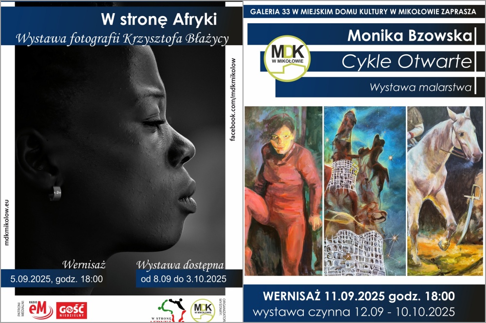 Wernisaże i wystawy w MDK Mikołów – "W stronę Afryki" i "Cykle otwarte"