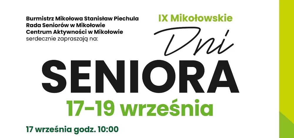 Przed nami Mikołowskie Dni Seniora. Sprawdź program!