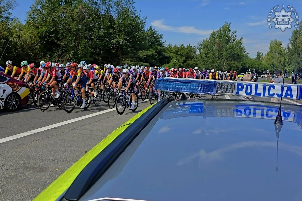 Katowiccy policjanci zabezpieczali V etap 82. Tour De Pologne