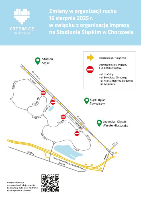 Zmiany w organizacji ruchu w związku z Memoriałem Kamili Skolimowskiej