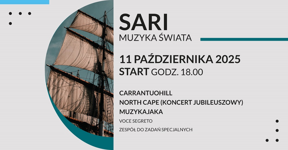Carrantuohill, North Cape i inni. Koncert SARI – Muzyka Świata już w październiku!