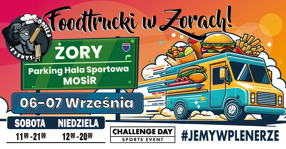 Świętuj 25-lecie Hali MOSiR Żory! Challenge Day z Zlotem Food Trucków