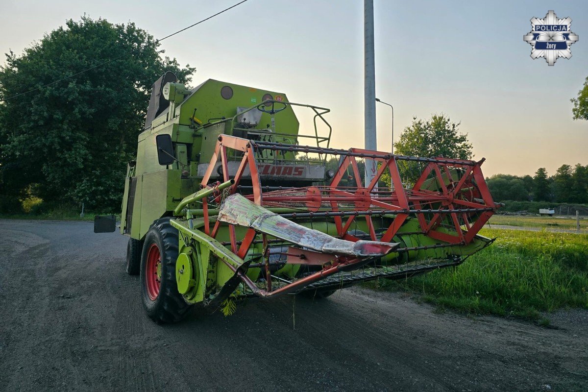 Nietrzeźwy kierowca kombajnu w Żorach. Grozi mu do 3 lat więzienia