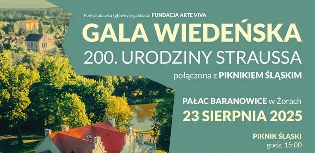 Gala Wiedeńska i Piknik Śląski w Pałacu Baranowice – 200. urodziny Straussa!