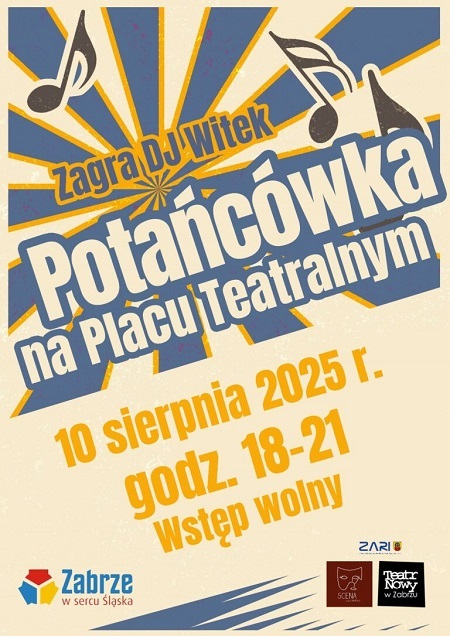 Potańcówka na Placu Teatralnym w Zabrzu – kolejna letnia zabawa już 10 sierpnia!