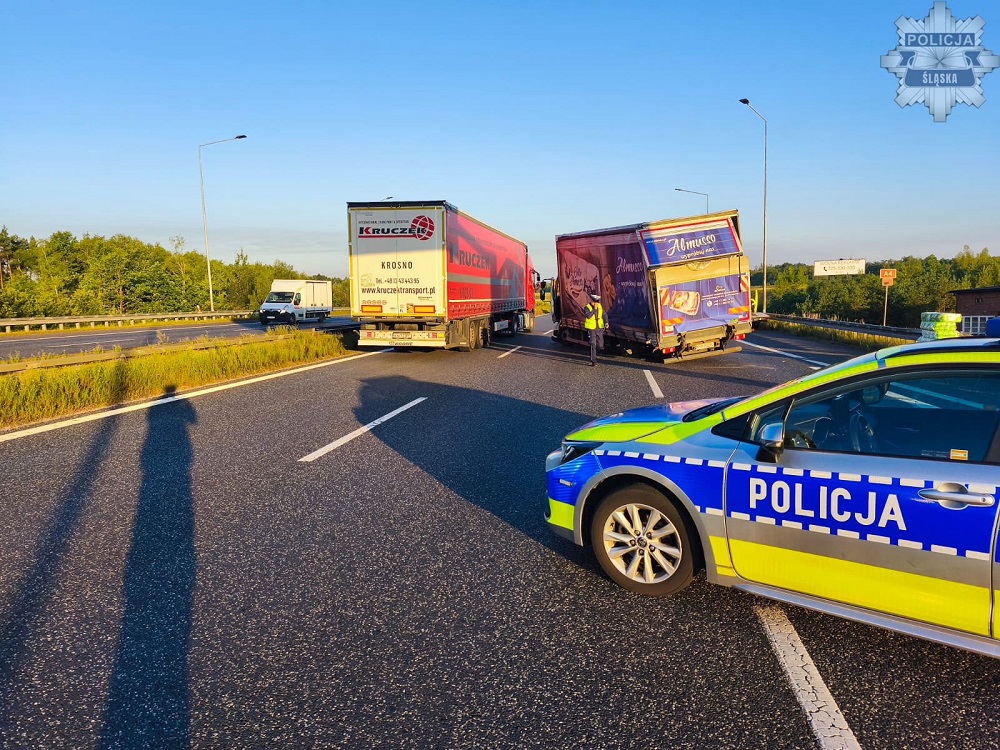 Awaria ciężarówki na A4 w Zabrzu – zablokowane dwa pasy ruchu