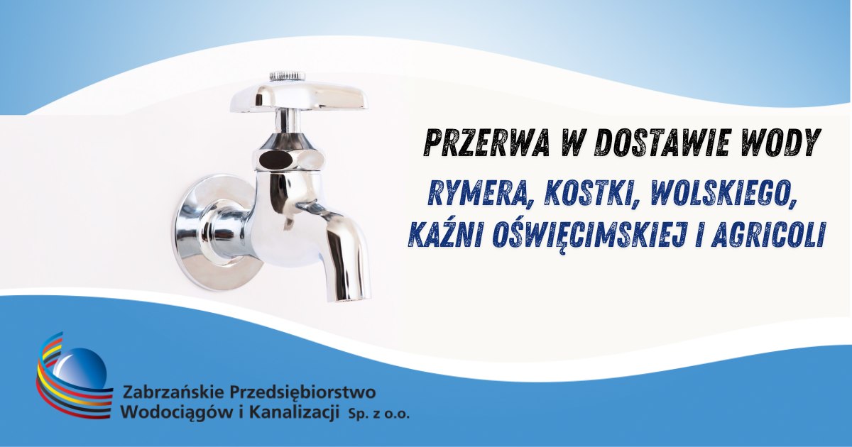 Awaria sieci wodociągowej w Zabrzu – przerwa w dostawie wody 26 sierpnia