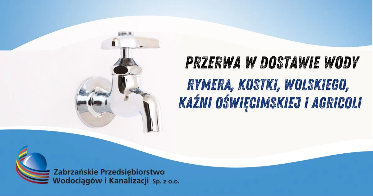 Awaria sieci wodociągowej w Zabrzu – przerwa w dostawie wody 26 sierpnia